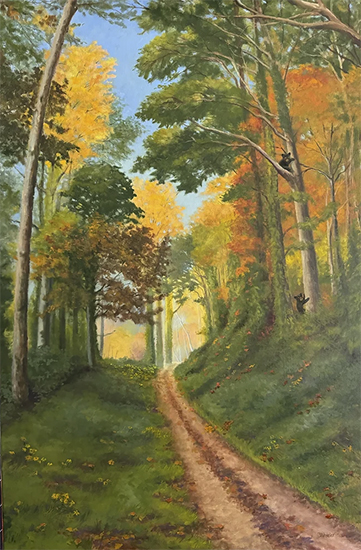 Autumn Stroll, 36 x 24", Oil, © Cindy Wheeler