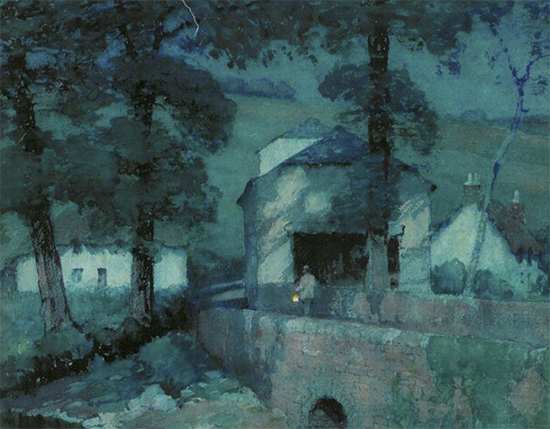 Moonlight, South Devon, Albert Moulton Foweraker