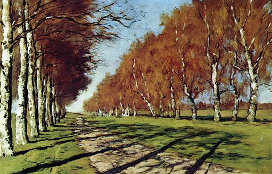 Big Road, Sunny Autumn Day, 1897, Isaac Levitan