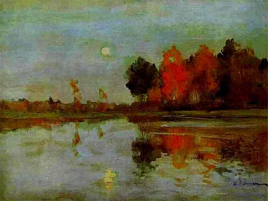 The Twilight Moon, 1898, Isaac Levitan