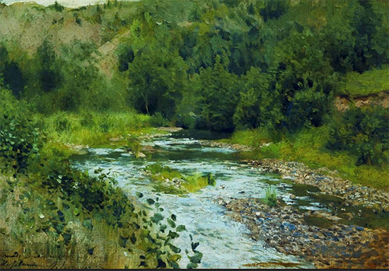 A River, 1888, Isaac Levitan