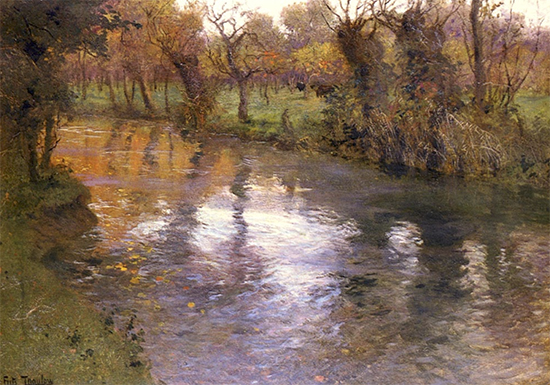 An Orchard on the Banks of a River, Frits Thaulow