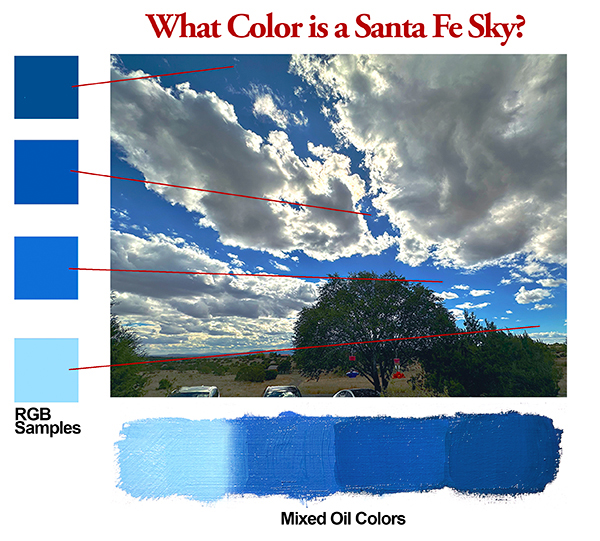 Color Chart of Santa Fe Sky © JM Hulsey