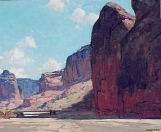 oil painting of western landscape by Edgar Alwin Payne