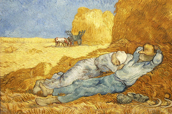 Siesta - después de Millet, 1889-90, Vincent van Gogh