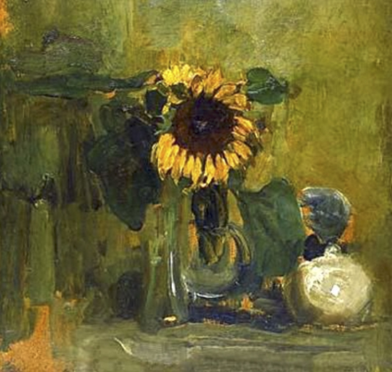 Still Life with Sunflower, 1907, Piet Mondrian