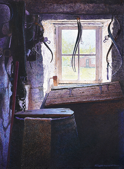 Farm Window, Watercolor, © Angus McEwan