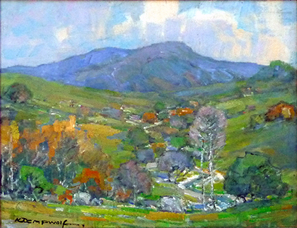 oil painting of California mountains, by Karl Dempwolf