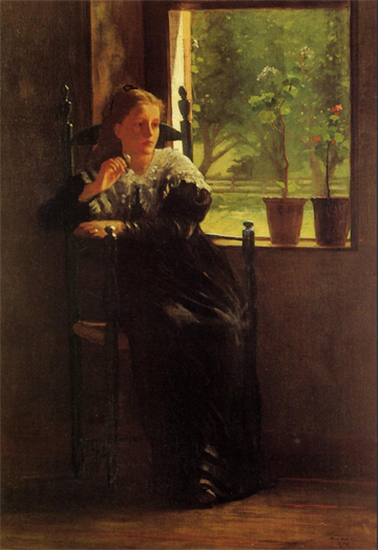 At the Window, 1872, Winslow Homer