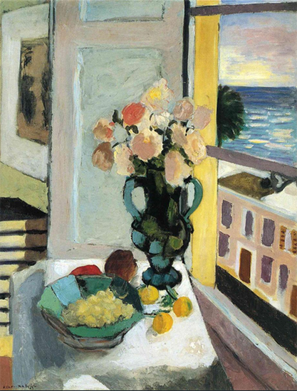 Flowers in Front of a Window, 1922, Henri Matisse