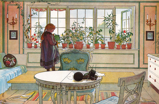 Flowers on the Windowsill, 1894, Carl Larsson