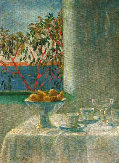 Still Life by a Window, 1920, Salvador Dali