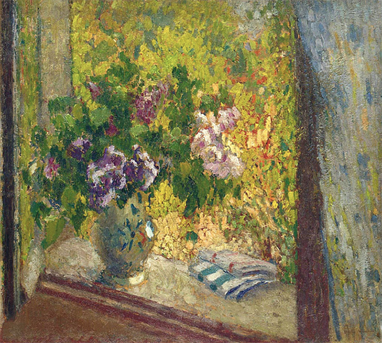 Vase of Flowers in a Window, Henri Martin