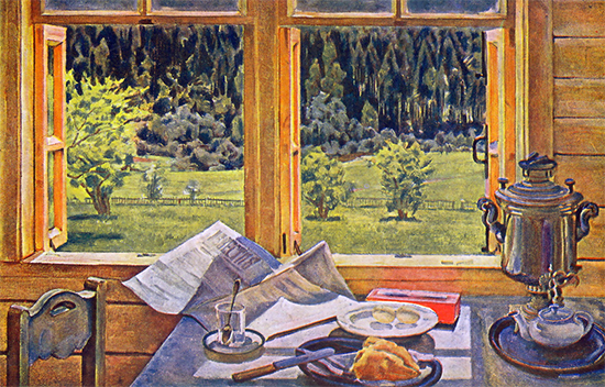 Window to Nature, Ligachevo, May, 1928, Konstantin Yuon