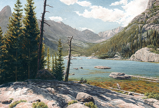 Afternoon at Mills Lake, Rocky Mountain National Park, 9 x 13", Watercolor, © Jessica L. Bryant