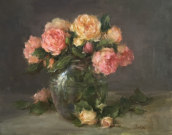 Rose Painting, 11 x 14", Oil, © Stephanie Birdsall