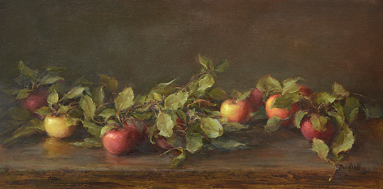 Apples, 10 x 20", Oil, © Stephanie Birdsall