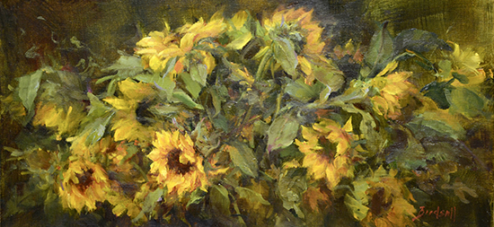 Sunflower Oil Painting © Stephanie Birdsall