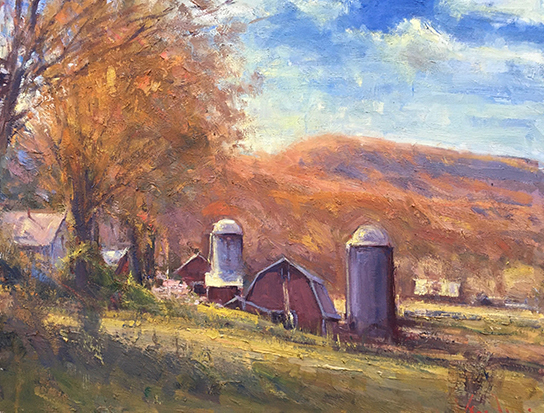 Autumn Valley, 24 x 30", Oil, © George Van Hook