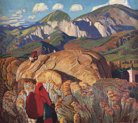 Haystack, Taos Valley, Painting by Ernest L. Blumenschein (fair use)