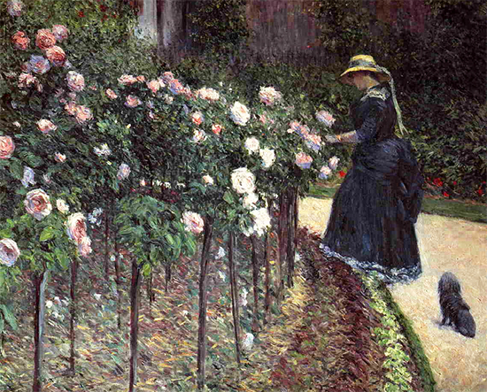 Roses in the Garden at Petit Gennevilliers, 1856, Gustave Caillebotte