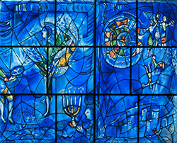 (detail) America Window, Stained Glass, Art Institute of Chicago, Marc Chagall