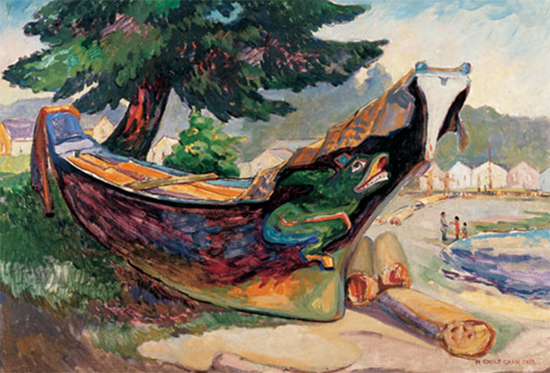 Indian War Canoe - Alert Bay, 1912, Emily Carr