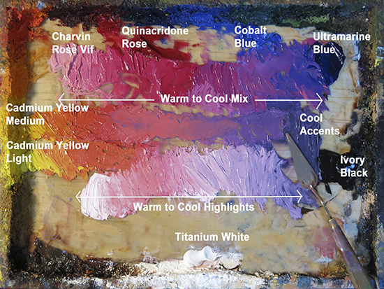 photo of Ann Trusty's oil palette
