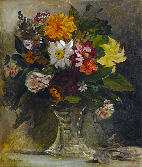oil painting of flowers by Eugene Delacroix