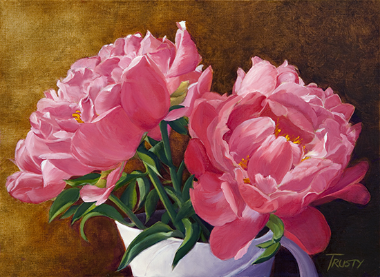 Ann Trusty peony painting demonstration