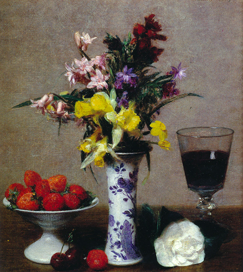 oil painting of flowers by Henri Fantin LaTour