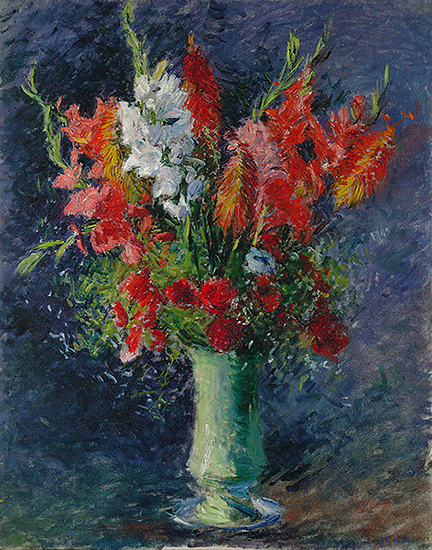 oil painting of flowers by Gustav Caillebotte