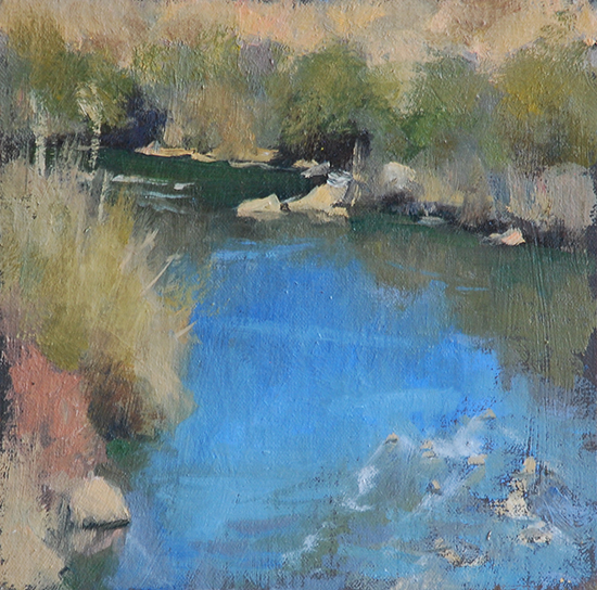 Rio Grande, 8 x 8", Oil, © Stuart Fullerton