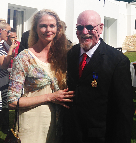 Graeme Stevenson and his Partner, Jo, at the OAM Award Ceremony