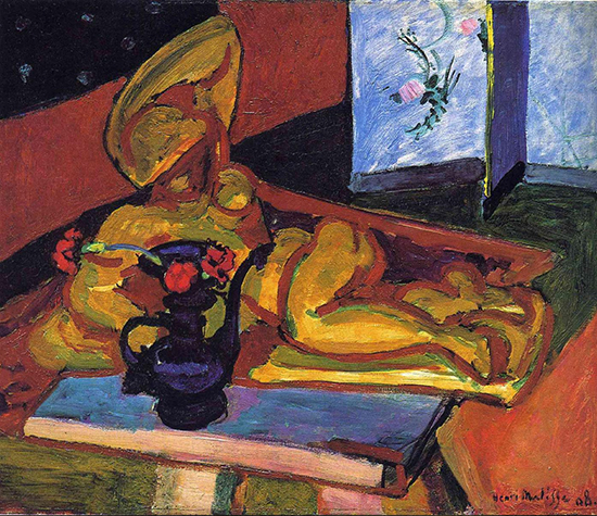 Scupture and Persian Vase by Henri Matisse