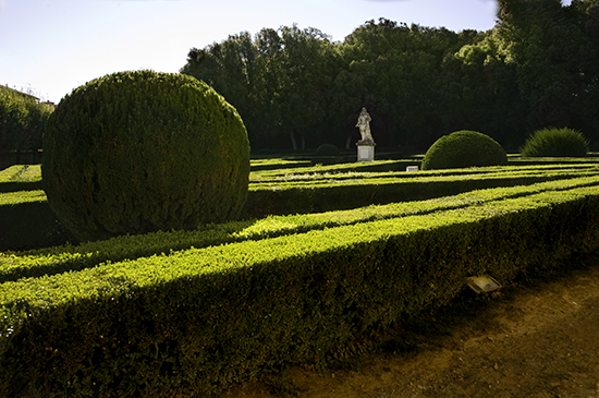 photo of Horti Leoni garden in San Quirico d'Orcia, Italy. © J. Hulsey painting workshops.