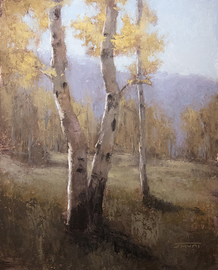 Autumn Aspens, 30 x 24", Oil, © Jane Hunt