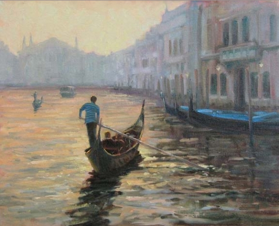 oil painting of Venice
