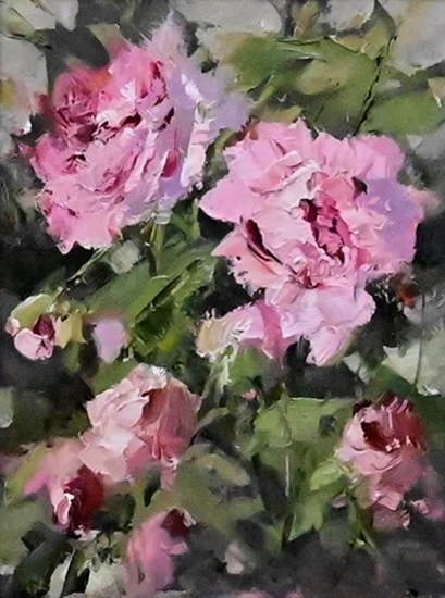 Peonies, 12 x 9", Oil, © Kaye Franklin