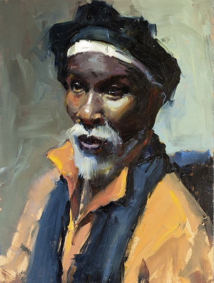 Oil Portrait - Mr J., 12 x 9", Oil, © Greg LaRock