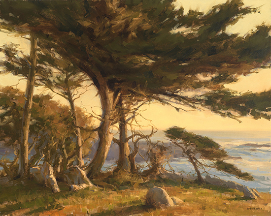 Point Lobos Cypress, 24x30", Oil, © Laurie Kersey