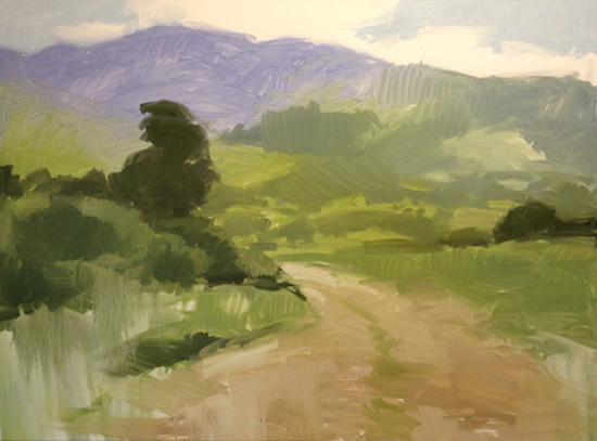 The Road Less Traveled, Step 2, Oil, © Laurie Kersey