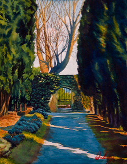 watercolor of Lourmarin. © J. Hulsey