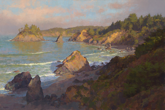 oil painting of beach at dawn by Jim McVicker