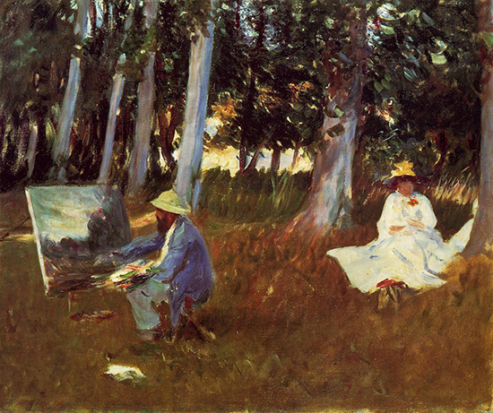 Painting of Claude Monet by Sargent