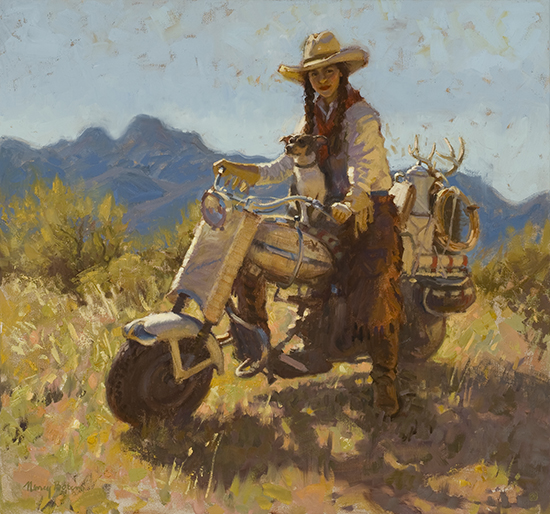 Fast Track to Mustang Ridge, 30 x 32", Oil, © Nancy Boren