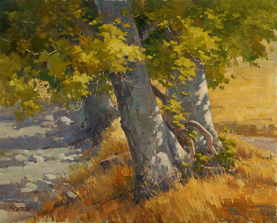 Creekside Autumn - Curry Canyon, 16x20", oil, © Paul Kratter