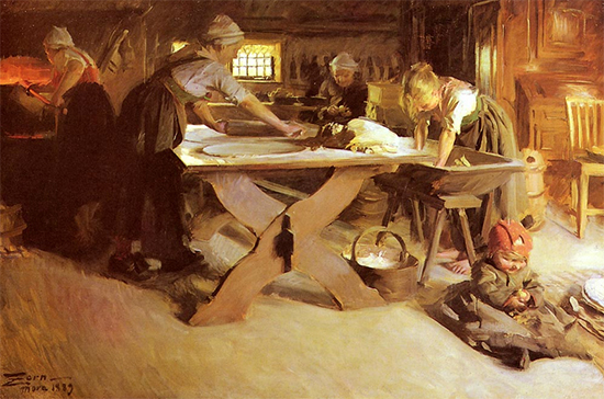 Baking the Bread, 1889, Anders Zorn