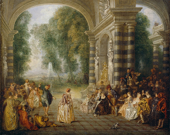 Les Plaisirs du Bal, ca. 1715-17, Jean Antoine Wateau