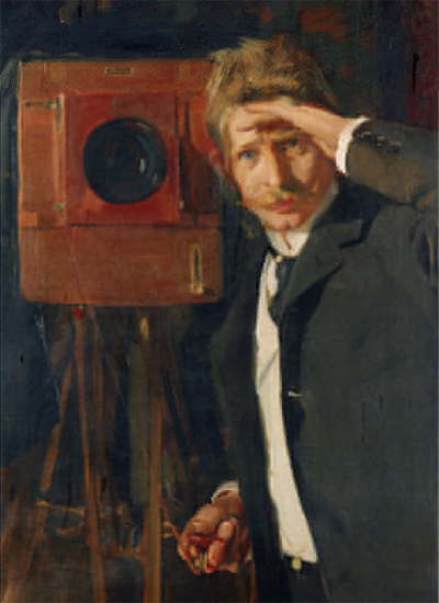 oil painting of photographer Christian Franzen, by Joaquin Sorolla, 1901